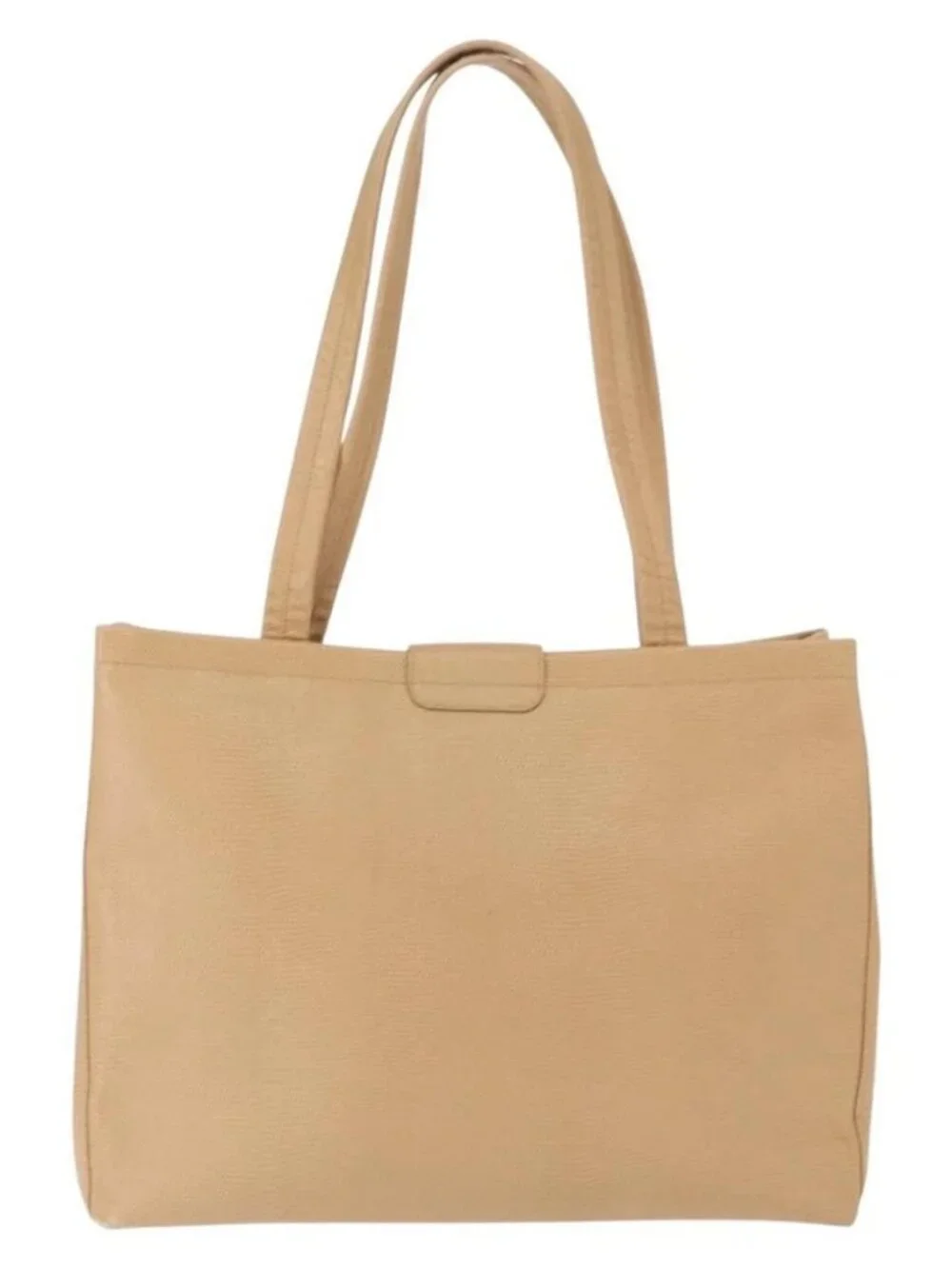 Salvatore Ferragamo Vala Tote Bag Leather Beige Gold Auth ka1447